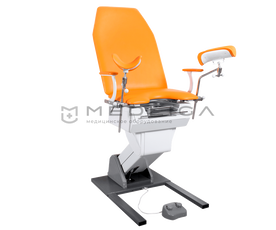 Кресло гинекологическое электромеханическое Клер КГЭМ 03 (1 электропривод), Цвет обивки: Оранжевый (Skaden 1017)